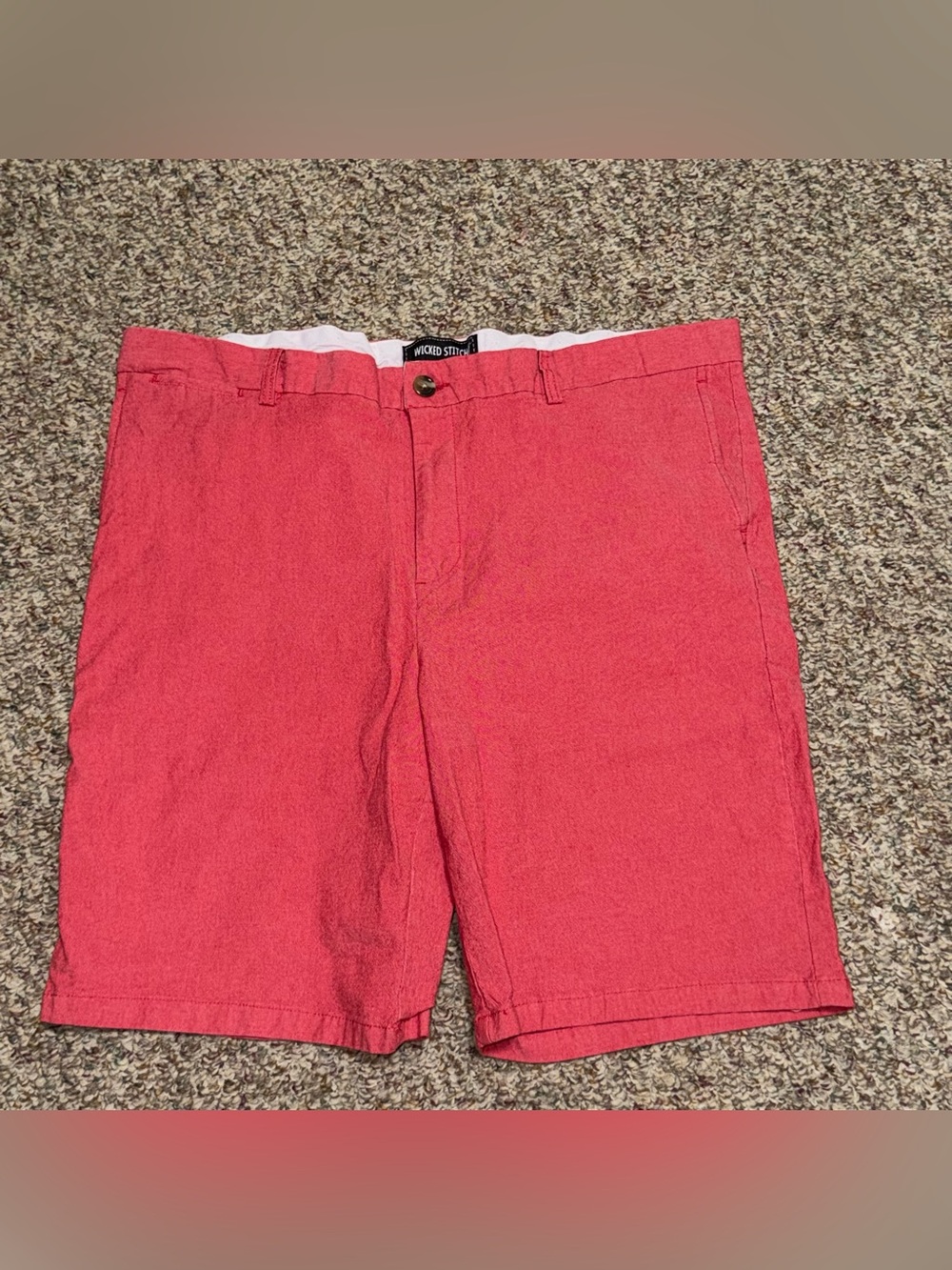 Men's size 40 shorts Red Casual Shorts wicked stitch cotton‎ mix shorts